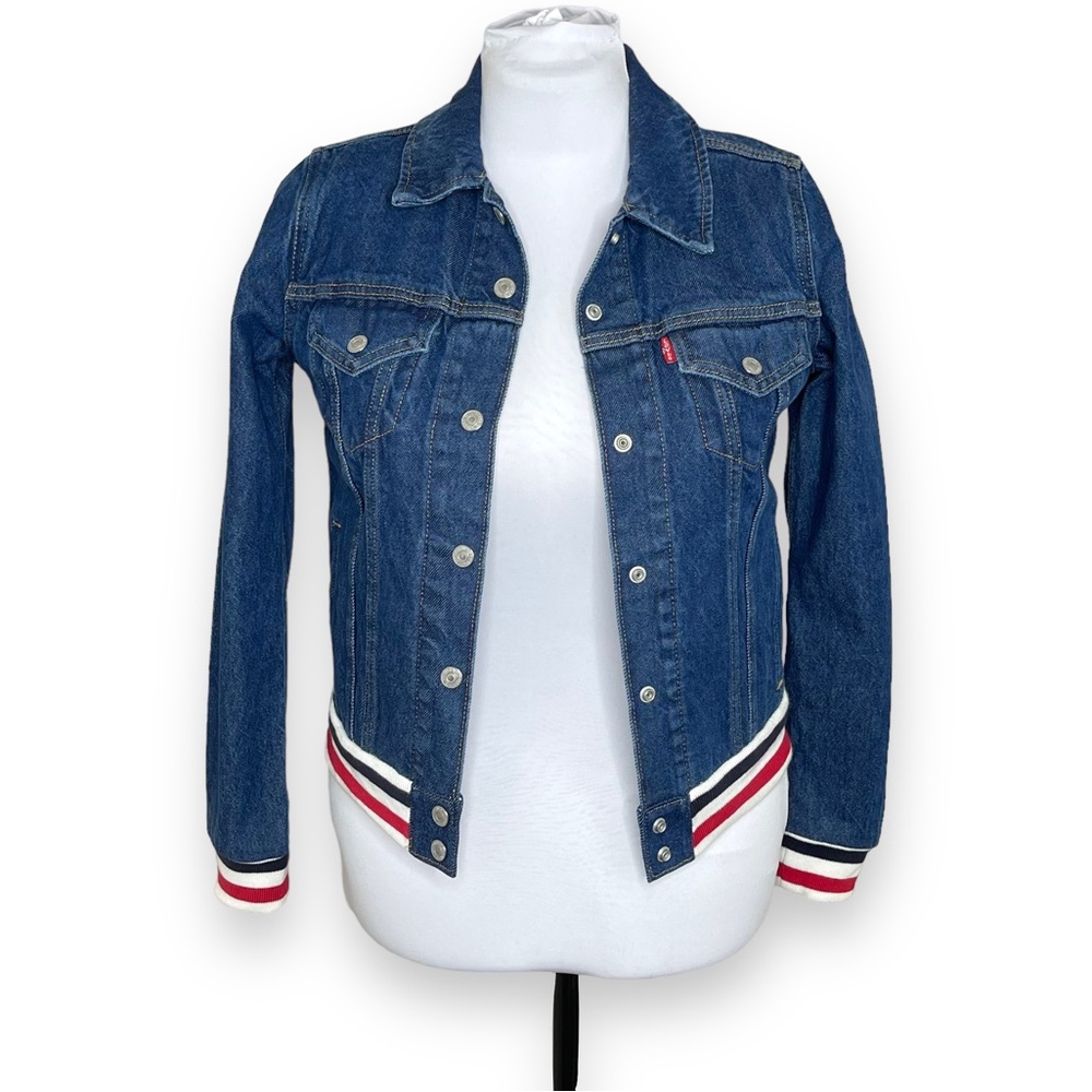 Levi's Original Rib Trim Trucker Jeans Jacket Size S